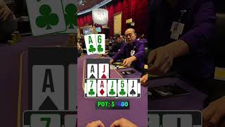 Full house vs. nut flush… how did this hand even end? 👀♠️ #poker #casino