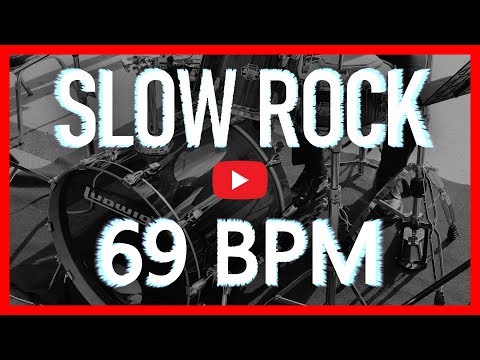 Slow Rock Drum Track 69 BPM Drum Beat (Isolated Drums) [HQ]