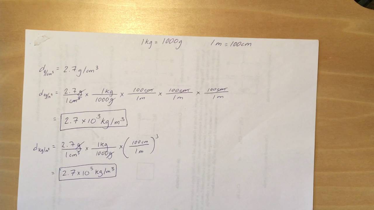 Converting Density Units 107