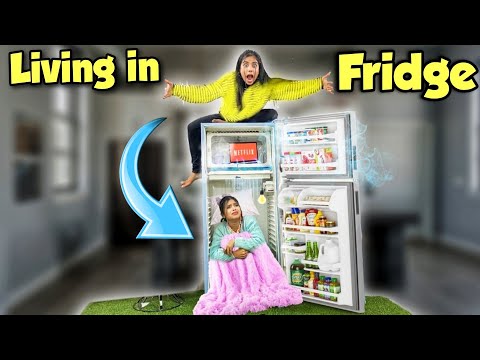 Living in a FRIDGE Overnight Challenge!!🥶 *Mummy ne pakad lia*