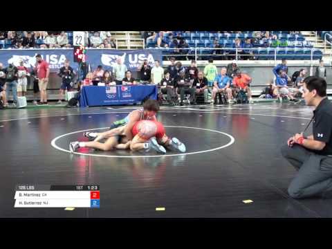 Junior FS 126 Round of 128 - Benny Martinez (CA) vs. Hunter Gutierrez (NJ)