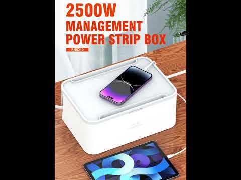 LDNIO SN5311 3 in 1 Universal Management 5 Power Extension Cord and 3 USB Ports Cable Management Box