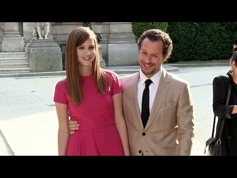 Stefano Accorsi and Bianca Vitali at Valentino Fashion Show in Paris
