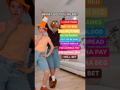 WHAT DO YOU HEAR?? 👀👂😱 | Jasmin and James #shorts