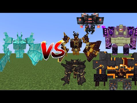 Angry Mutant Enderman - Diamond Ignis Vs L_Ender's Cataclysm Bosses - Minecraft Mob Battle