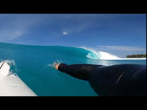 RAW POV CLIPS HEAVY CLEAN UP SETS, LEASH STUCK ON REEF! LANCES RIGHT.