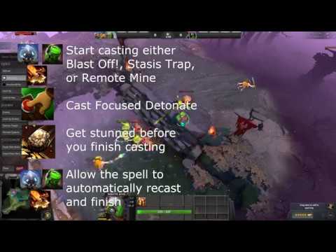 Techies Bug - Blast Off or throw mines to middle of map