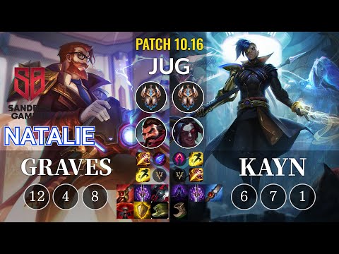 SB Natalie Graves vs Kayn Jungle - KR Patch 10.16