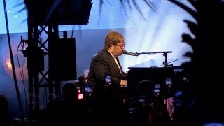 Elton John performing live I’m still standing at the Rocketman after party in Cannes