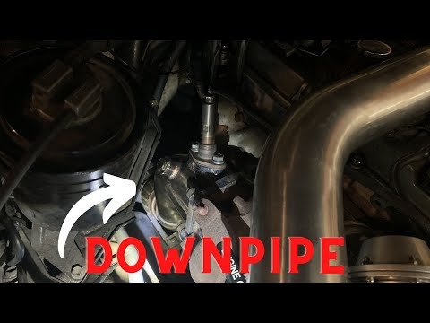 Driftmotion Elbow and Downpipe install on MK3 Supra!