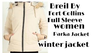 Brilliant By Fort Collins Full Sleeve Solid Women Parka Jacket || Winter Jackets For Women