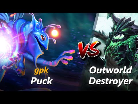 How to Puck mid vs Outworld Destroyer (feat. gpk) | First 10 minutes