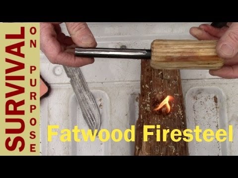 How To Make A Fatwood Fire Steel Handle - Fire Steel Tips, Tricks and Reviews