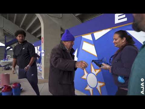 🖼️ 120 years of AJA: the commemorative fresco in the corridors of the Groupama stand 🏟️