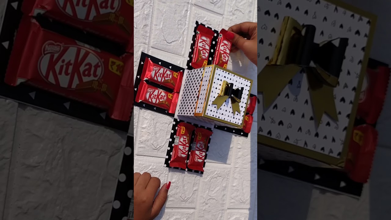 chocolate explosion box tutorial | #explosion box#shorts #diygift #giftideas #lastminutegiftideas