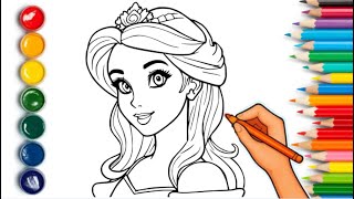 🎨 how to draw CUTEST princess / step by step drawing tutorial for kids