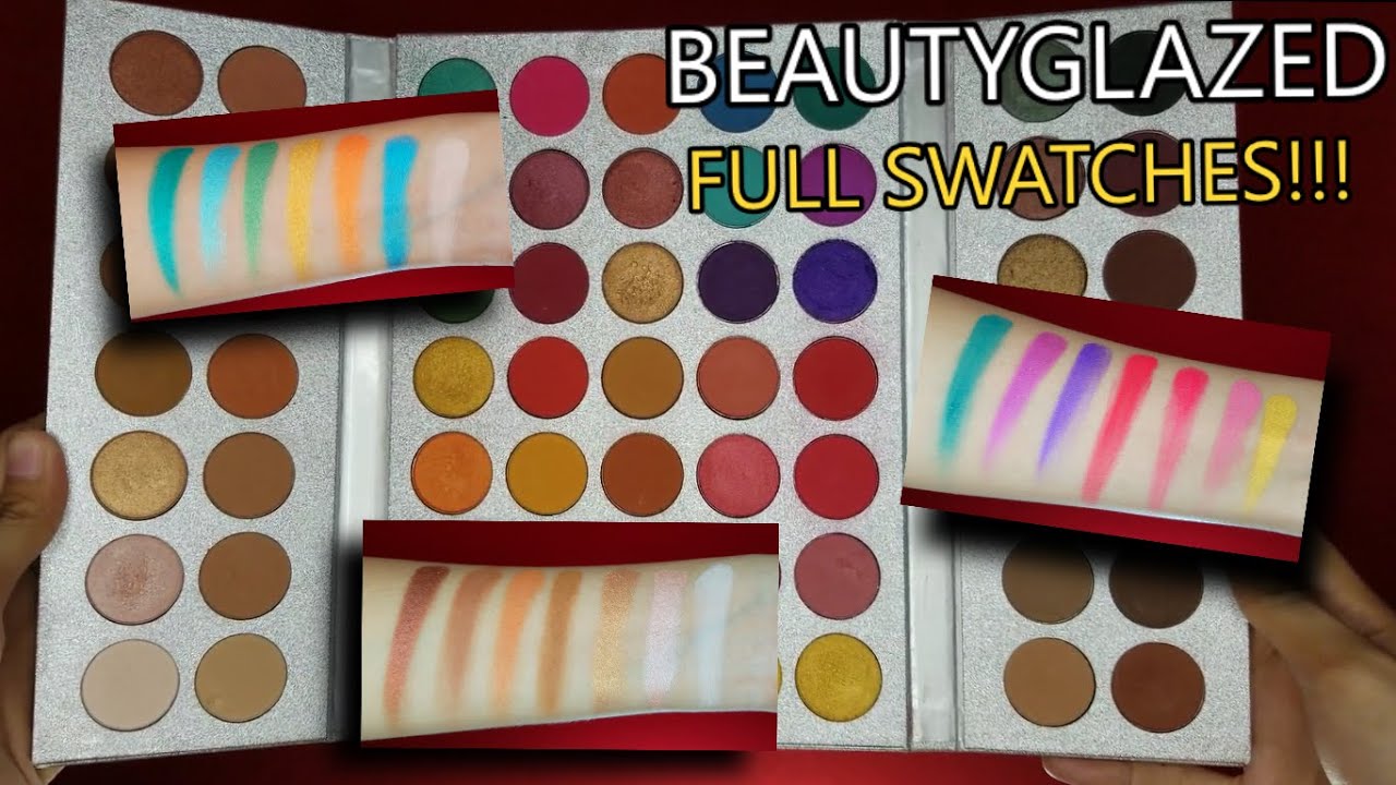 BEAUTYGLAZED GORGEOUS ME PALETTE FULL SWATCHES!!! |Claudiee101