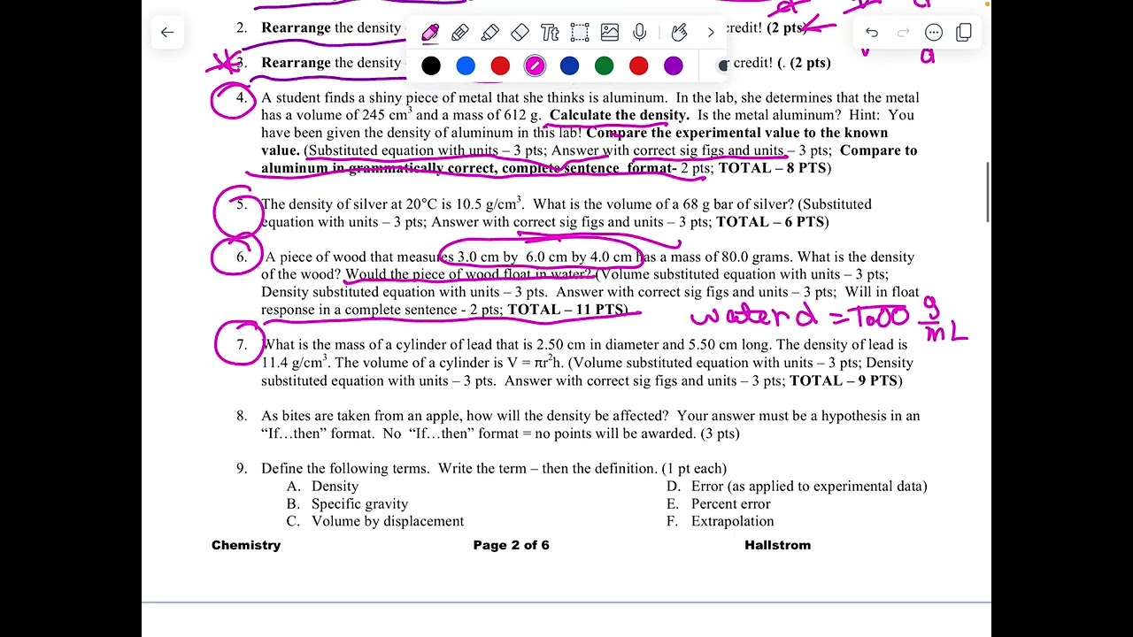Density Lab Video Directions