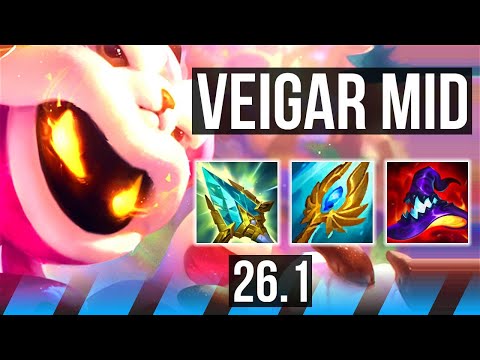 VEIGAR vs AKALI (MID) | 43K damage | KR Master | 26.1
