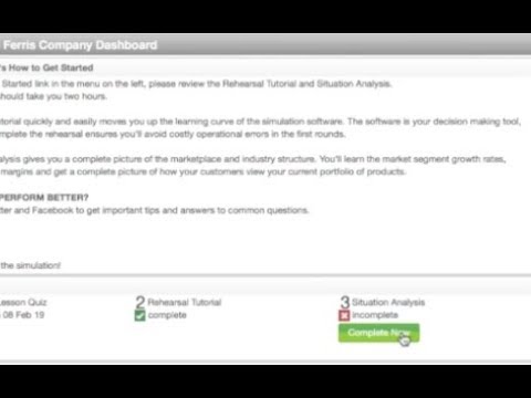 CAPSIM Tutorial 3: Situation Analysis