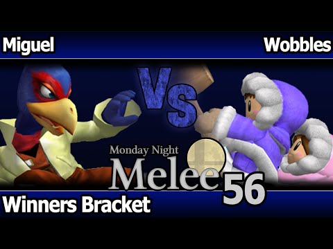 MNM 56 Melee - Miguel (Falco, Marth) vs PG FX | Wobbles (ICs) - Winners Bracket
