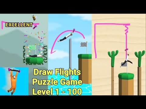 Draw Flights - Puzzle Game Answers | All Levels | Level 1-100 - YouTube