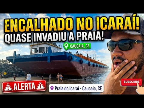 O MISTÉRIO do NAVIO ENCALHADO EM CAUCAIA: Fui ver de perto no Icaraí!
