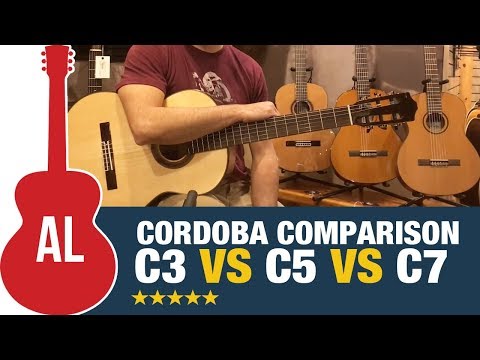 Cordoba C3M vs C5 vs C7 - Nylon String Comparison