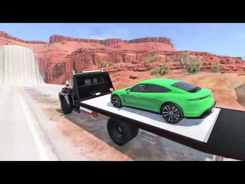 Cars vs Giant Bulge but REVERSE #8 - Beamng Drive