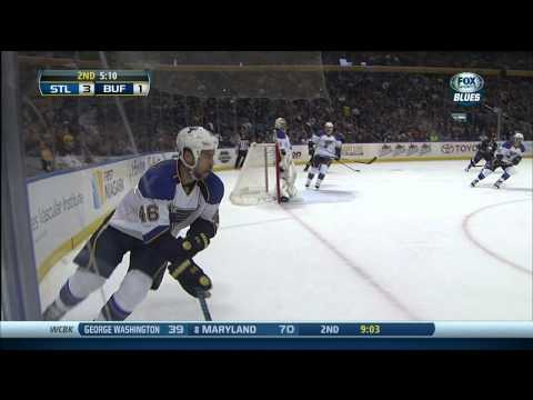 Brenden Morrow slapshot goal 3-1 St. Louis Blues vs Buffalo Sabres 11/19/13 NHL Hockey.