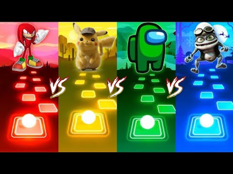 Knuckles vs Pikachu vs Among Us vs Crazy Frog - Tiles Hop EDM Rush