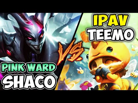 PINK WARD SHACO VS. IPAV TEEMO TOP!! BATTLE OF THE ANNOYING ONE TRICKS - League of Legends