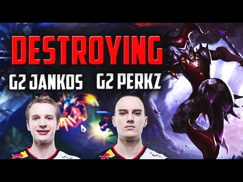 DESTROYING G2 JANKOS AND G2 PERKZ WITH AD SHACO | Road to Challenger