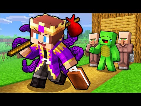 JJ Dark King Left Mikey and Villagers ALONE in Minecraft (Maizen)
