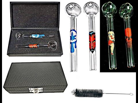Newzenx Oil Meth Crystal Pipe 5 Inch Thick Glass Combo Value Pack (12mm/5 Inch/2 Pieces)