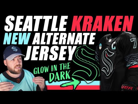 Seattle Kraken NEW Alternate Jersey! GLOW IN THE DARK!