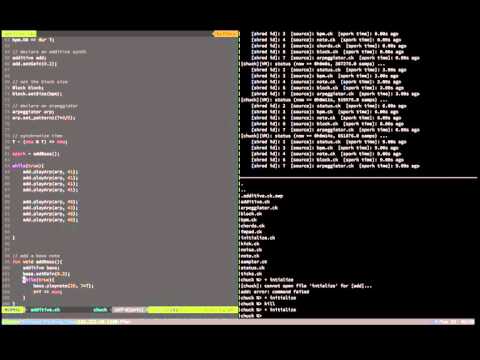 On-the-fly programming music using ChucK : "overmind"