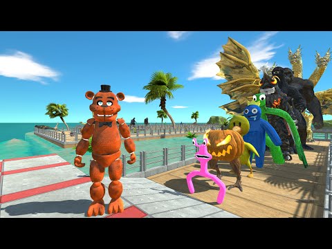 Freddy Fazzbear vs Ghidorah OASIS DEATH RUN - Animal Revolt Battle Simulator