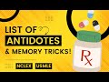 Drug Antidotes MADE EASY List Of Memory Tricks Pharmacology Nursing NCLEX USMLE