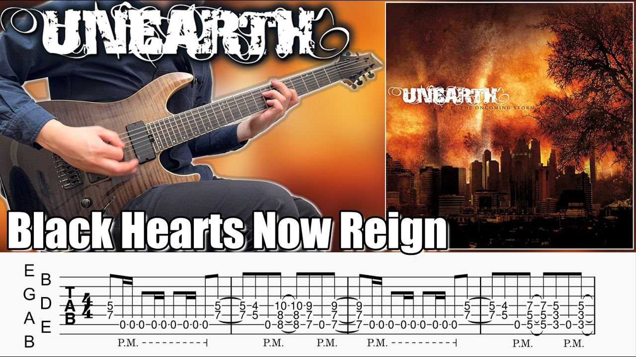 Black Hearts Now Reign / Unearth (Screen TABs | Guitar lesson)