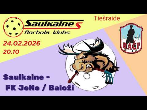 Florbols RAČF. Saulkalne - FK JeNo / Baloži.  Rīgā, 24.02.2026.