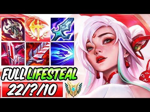 500 AD FULL LIFESTEAL IRELIA MID - INSANE HEALING | Mythmaker | New Build & Runes -League of Legends