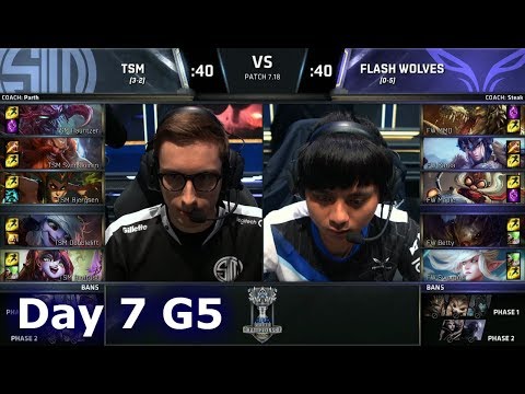 TSM vs Flash Wolves | Day 7 Main Group Stage S7 LoL Worlds 2017 | TSM vs FW G2