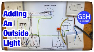 Wiring Diagram Adding an Outside Light Changing a 2 Gang for a 3 Gang Switch Connections Explained