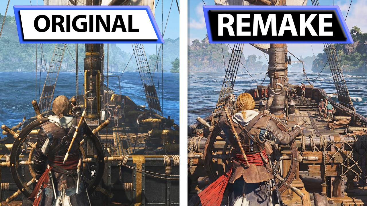Assassin’s Creed Black Flag Resynced | Original VS Remake | Gameplay Graphics Comparison