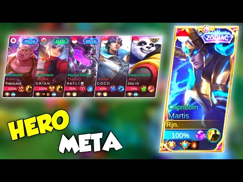 MUSUH PAKE HERO HERO META! TAPI TERGANTUNG PILOT NYA COY! | TOP GLOBAL MARTIS INDONESIA - MLBB