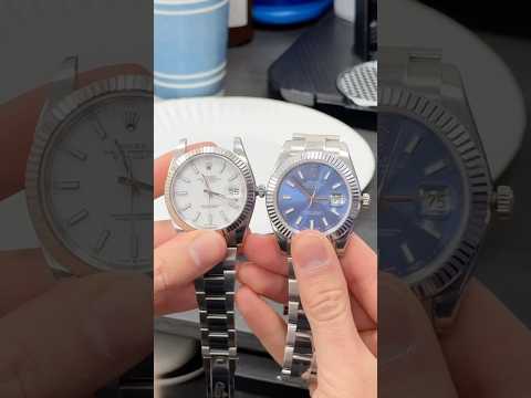 Comparing a f@ke Rolex datejust to a real one #rolex #watches #business