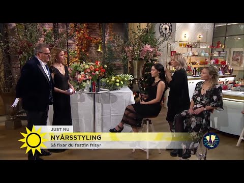 Nyårsstylingen - lägg lite extra krut på hår och smink  - Nyhetsmorgon (TV4)