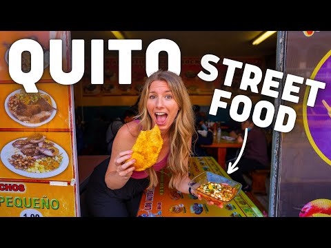 HUGE ECUADORIAN FOOD TOUR in QUITO, ECUADOR  (eating with a local)