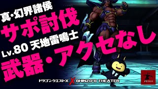 【ドラクエ10】真・幻界諸侯サポ討伐！武器・アクセなしで挑むレベル80天地雷鳴士　DQX実況（ドラゴンクエストX）